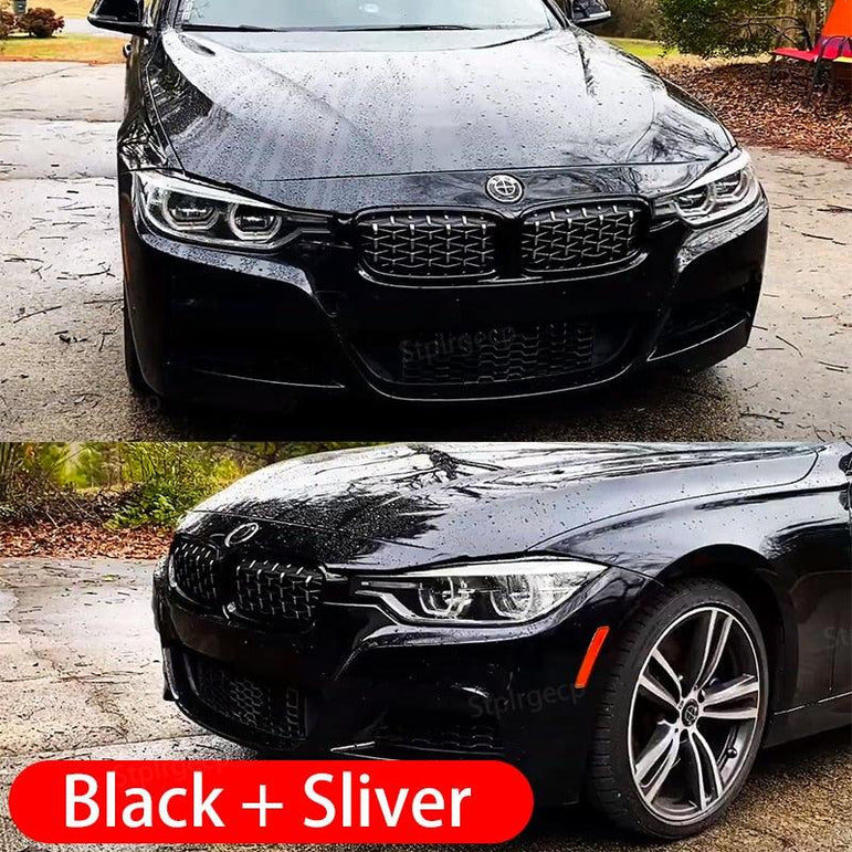 Set of 2 central grills for BMW, with a luxurious and premium look - One Beast Garage