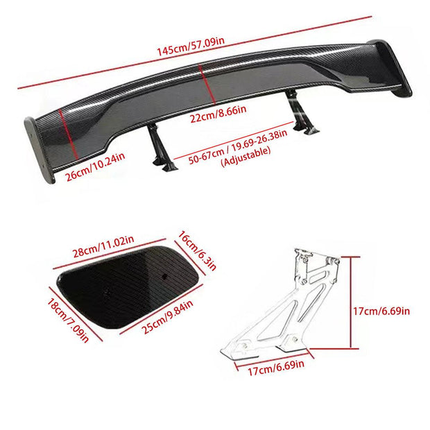 Universal GT Style Rear Spoiler - One Beast Garage