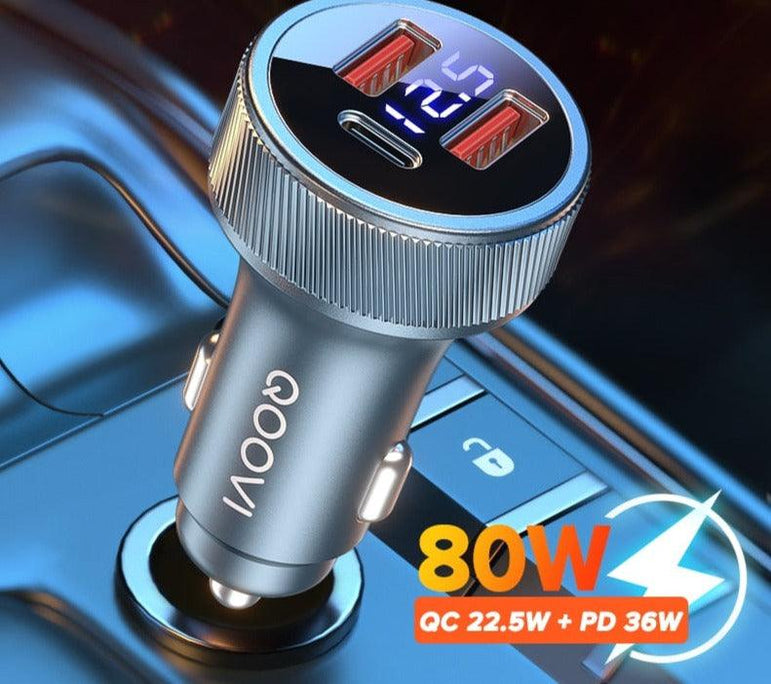 Car Charger USB Type C - Dual Port - Fast Charging Premium