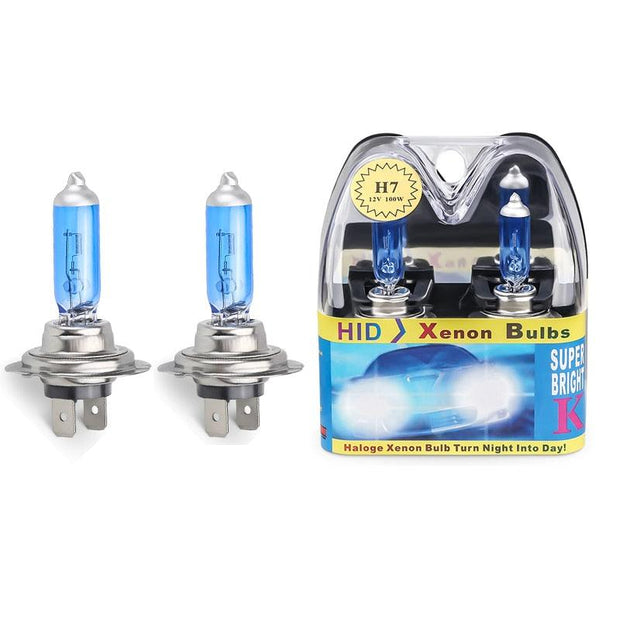 H7 6000k super bright white halogen bulb set, 12V-55w - One Beast Garage