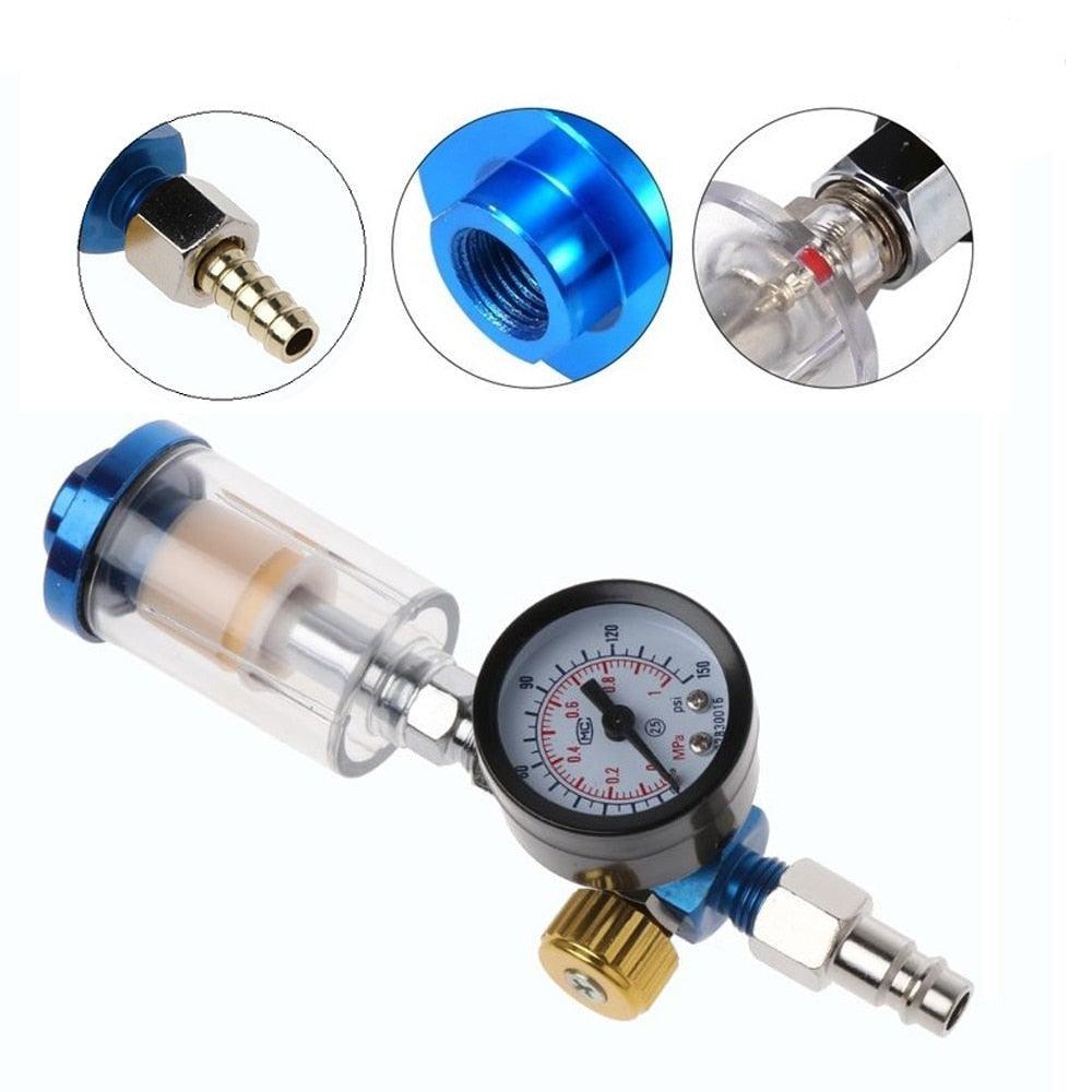 Spray Gun Air Regulator Gauge - Water Trap Filter - One Beast Garage